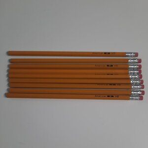 Vtg Lot of 9 American Pencil Co Real Wood 2HB Pencils Unused
